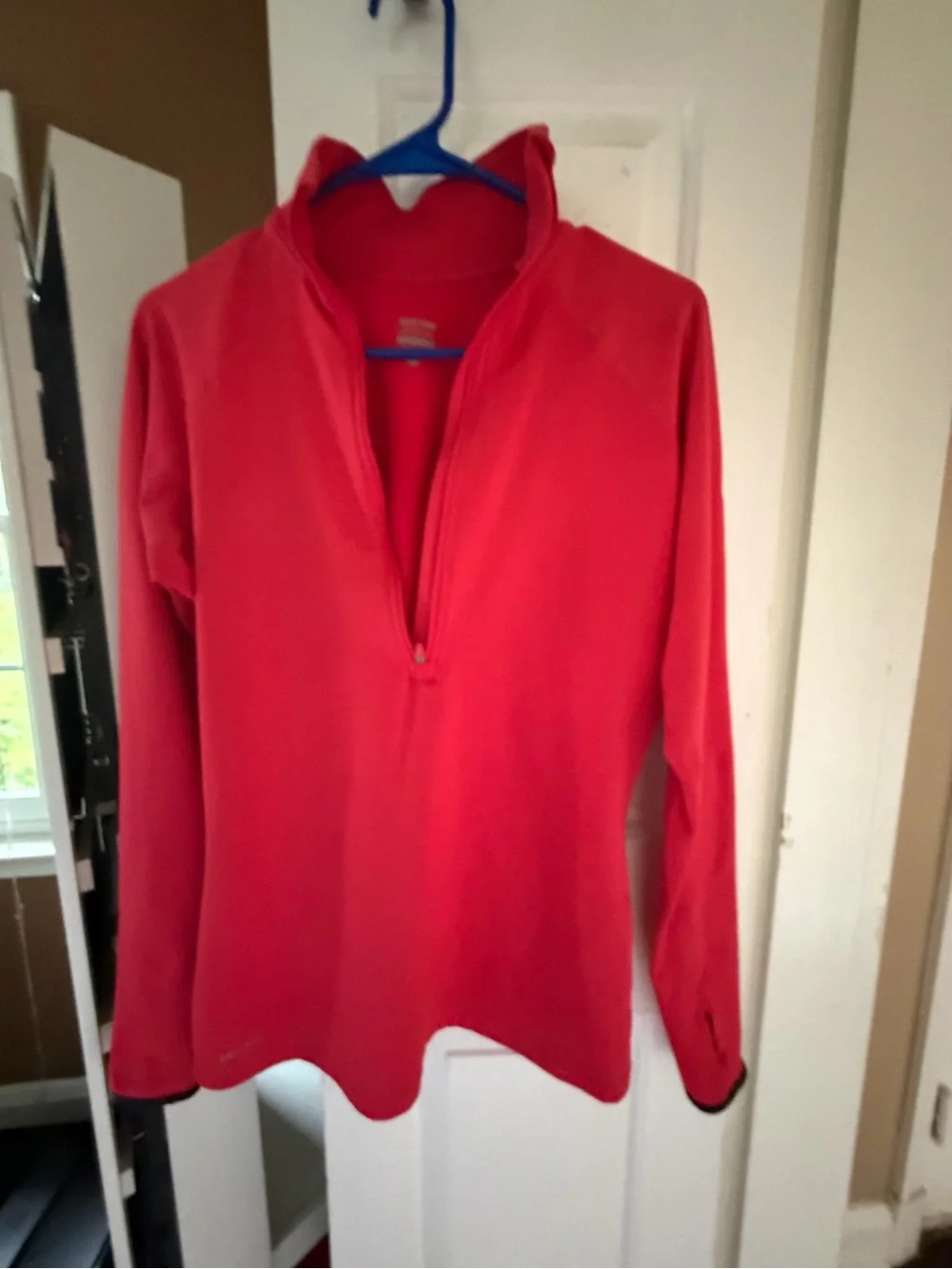 Nike Women's Red Half-Zip Pullover Sweatshirt, NWOT,